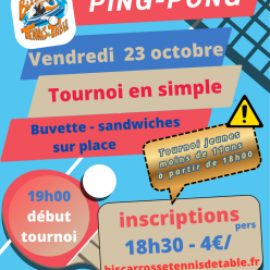 Inscription tournoi mensuel club